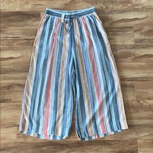 Madewell Cover-Up Crop Pants in Towel Stripe